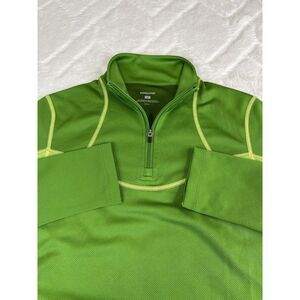 Patagonia Quarter Zip Womens (M) Green Base Layer Performance Pullover Shirt